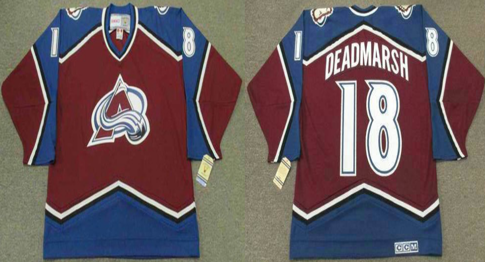2019 Men Colorado Avalanche #18 Deadmarsh red CCM NHL jerseys->colorado avalanche->NHL Jersey